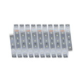 Flexible silver LED strip with white diodes for modern indoor lighting accents and decoration