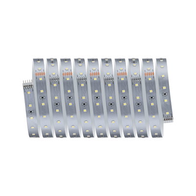 Flexible silver LED strip with white diodes for modern indoor lighting accents and decoration