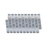 Flexibler silberner LED-Streifen mit weißen Leuchtdioden für moderne Lichtakzente im Innenbereich