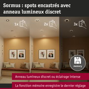 Sormus spots encastrés avec anneau lumineux discret, niveaux de luminosité et fonction mémoire