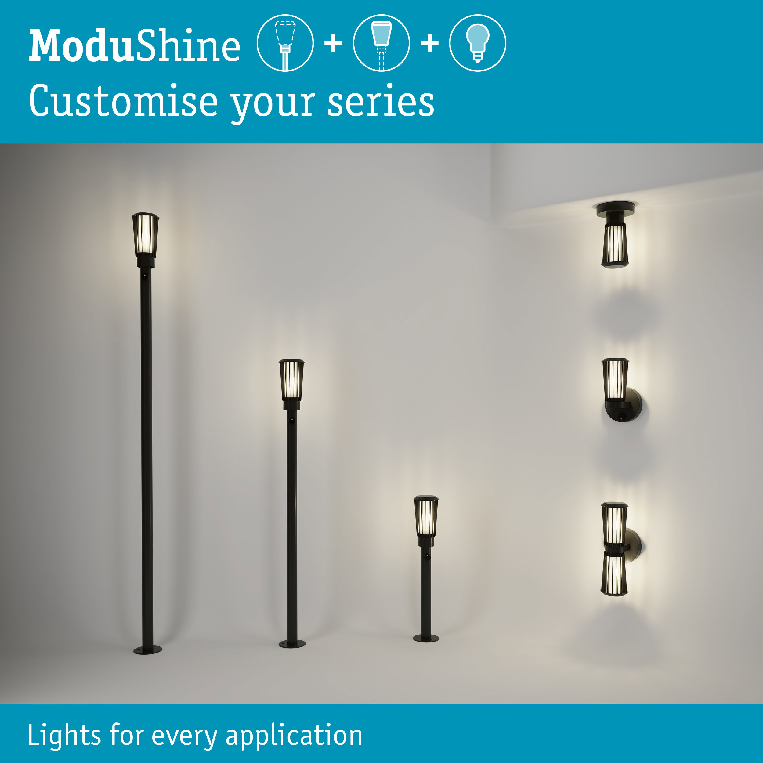 ModuShine Shade Trivana IP44 cylindrical Anthracite