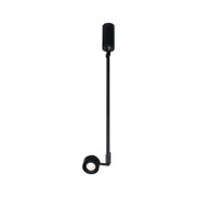 Black metal LED pendant light with adjustable spotlight for modern indoor lighting