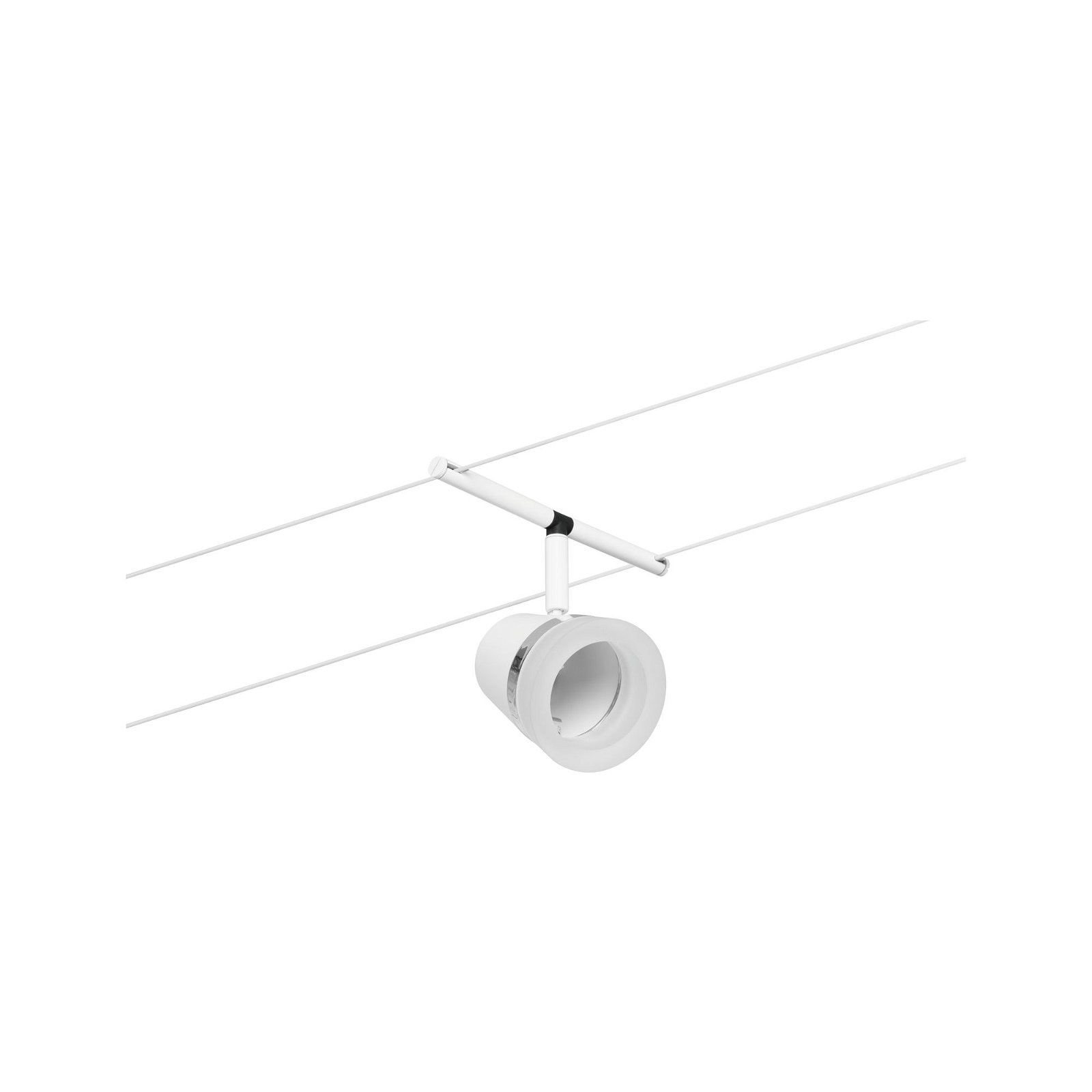 CorDuo Seilsystem Cone Einzelspot GU5,3 max. 10W 12V Weiß matt/Chrom