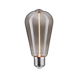 Vintage LED-Glühbirne mit rauchfarbenem Glas und warmweißem Licht für dekorative Beleuchtung