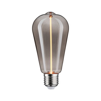 Vintage LED-Glühbirne mit rauchfarbenem Glas und warmweißem Licht für dekorative Beleuchtung