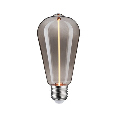 Vintage LED-Glühbirne mit rauchfarbenem Glas und warmweißem Licht für dekorative Beleuchtung