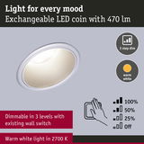 Dimmable LED recessed light with warm white 2700K and 3-step dimming using existing wall switch