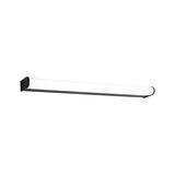 Applique murale LED noire avec diffuseur blanc long pour éclairage intérieur moderne