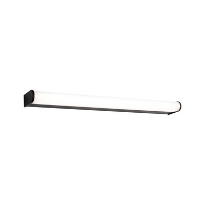 Applique murale LED noire avec diffuseur blanc long pour éclairage intérieur moderne