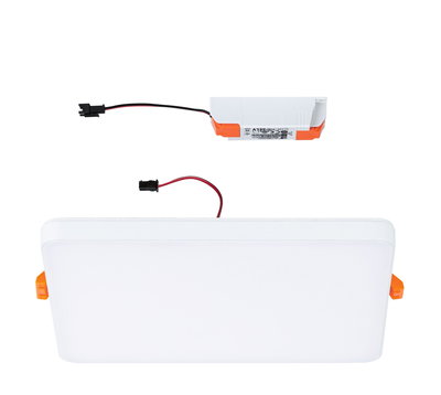 Panneau LED rectangulaire blanc avec clips orange et driver séparé pour éclairage moderne