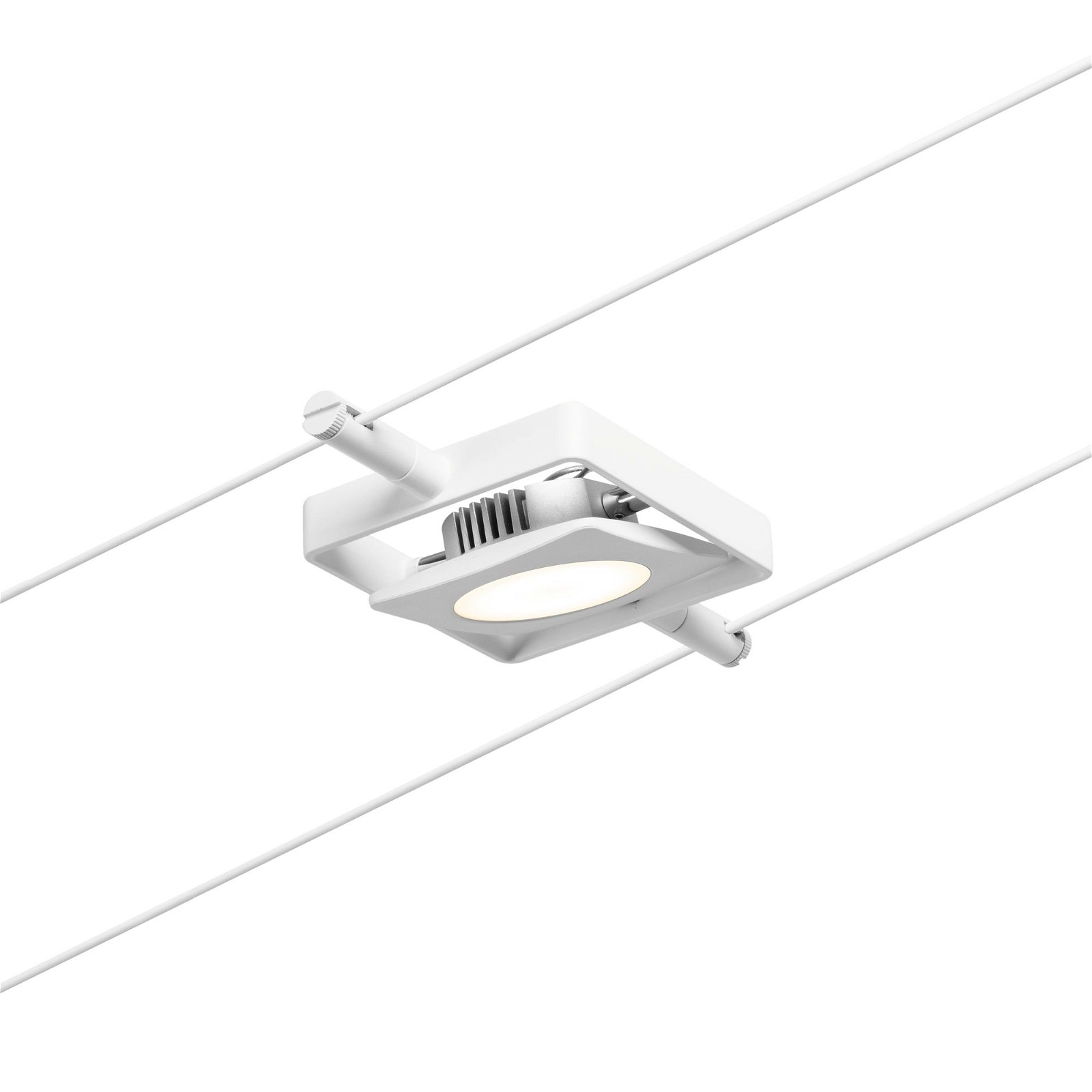 CorDuo LED Seilsystem MacLED Basisset 5x250lm 5x4,5W 3000K 230/12V Weiß/Chrom