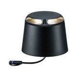 Black metal LED outdoor wall light with cable connection for garden lighting