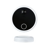 Round white motion sensor with black detection unit for smart lighting control