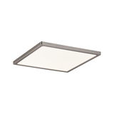 Quadratische LED-Deckenleuchte mit grauem Aluminiumrahmen und weißem Diffusor für modernes Raumlicht