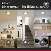 Abia 2 plafondlamp met drie lichtkleuren warm wit, neutraal wit en daglicht voor woonruimtes