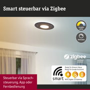 Schwarze Zigbee-zertifizierte LED-Deckenleuchte mit dimmbarer, tunbarer Weißlichtsteuerung