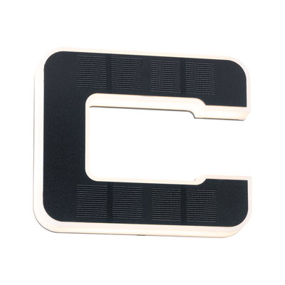 Modernes C-förmiges LED-Deckenlicht in Schwarz mit warmweißem Licht für Wohnräume