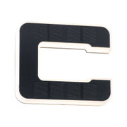 Black LED light panel with white frame and rectangular cutout, modern lighting design