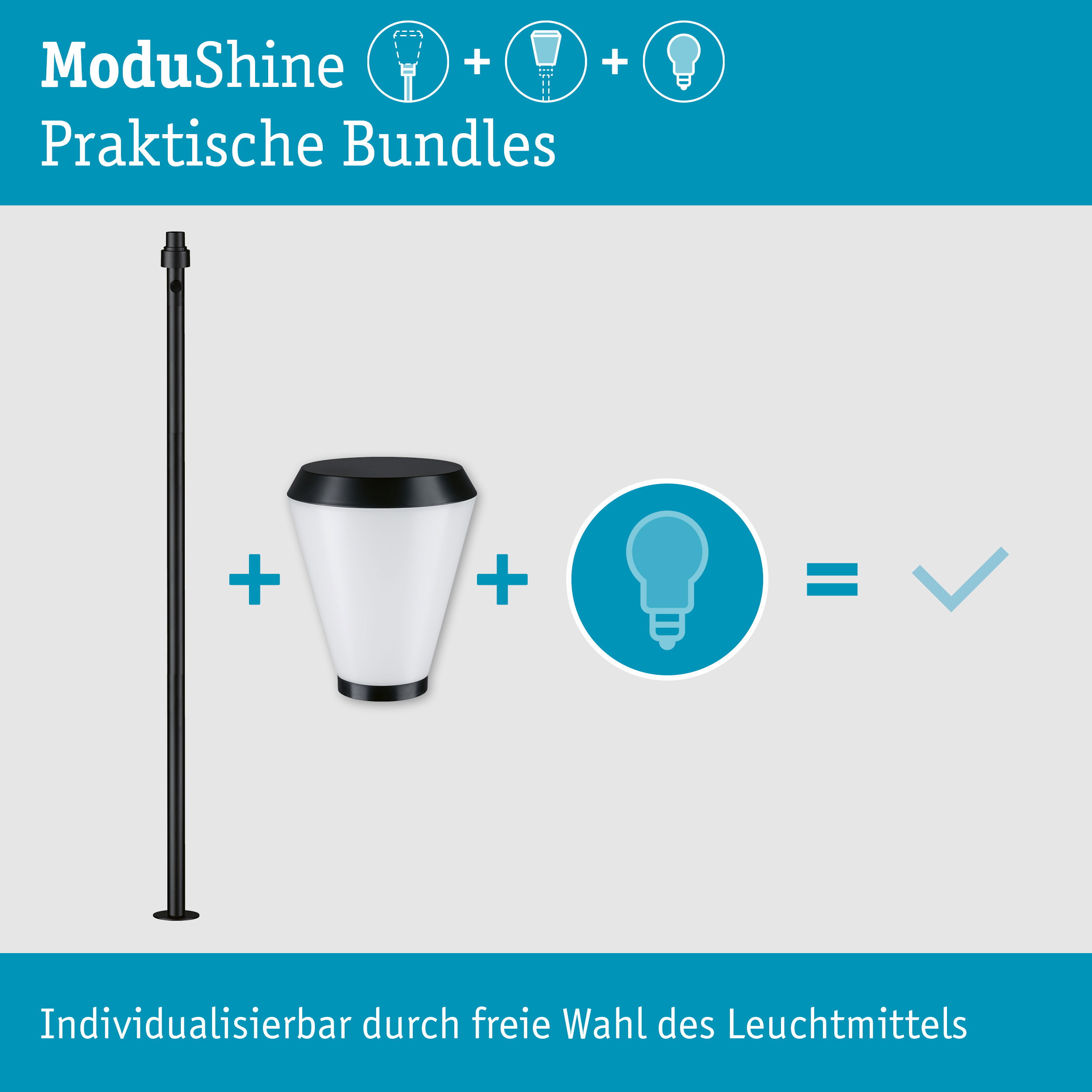 Set ModuShine Poller Varino Hoch ohne Sensor Anthrazit