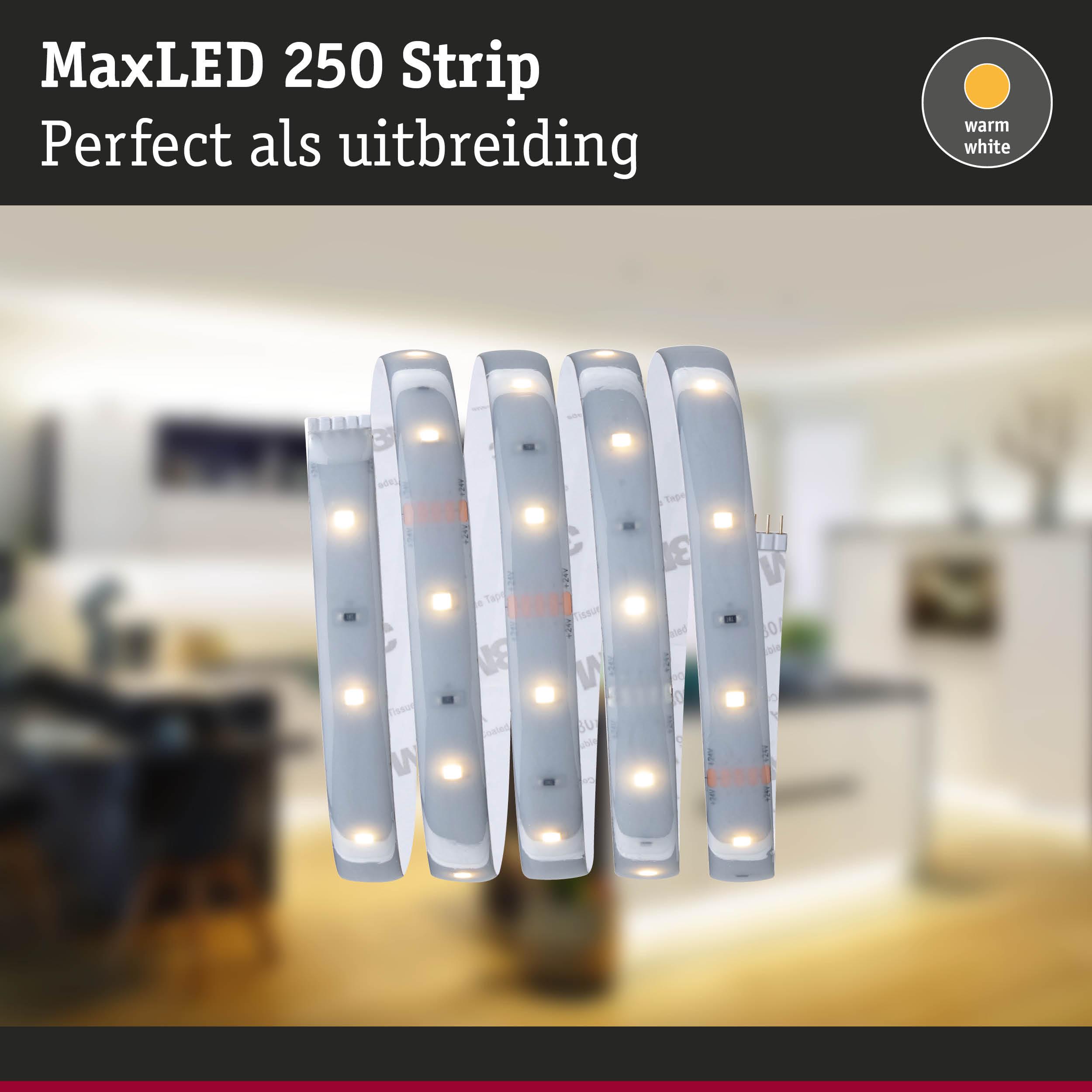 MaxLED 250 Strip warmwit LED-lichtstrip voor sfeerverlichting en uitbreiding thuis