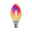 Fantastic Colors Edition LED-gloeilamp E27 230V 470lm 5W 2700K dimbaar Dichroïsch Kleurrijke LED-lamp met E27-fitting en decoratieve kleurverloop voor sfeerverlichting