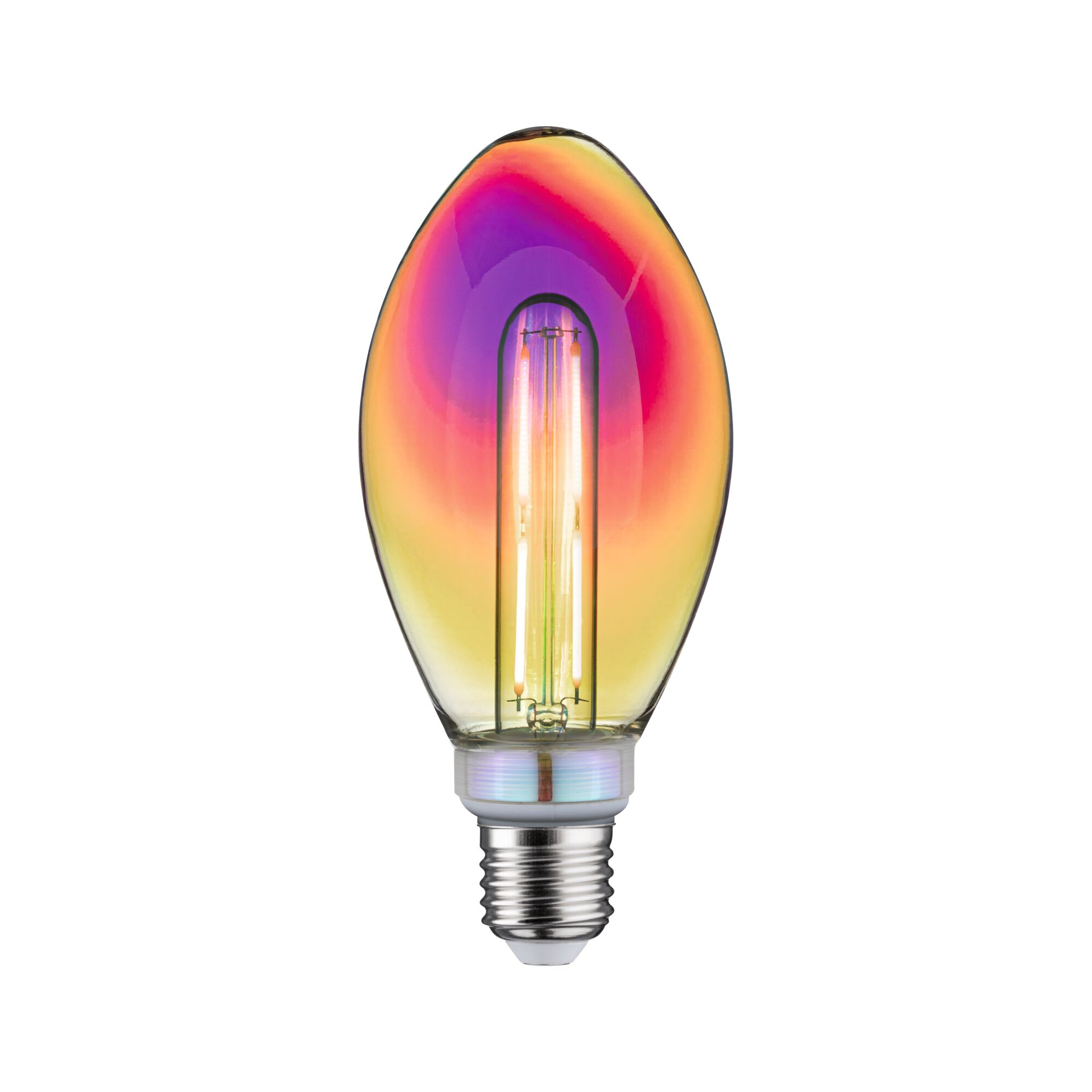 Ampoule LED colorée avec culot E27 et dégradé décoratif pour éclairage d'ambiance