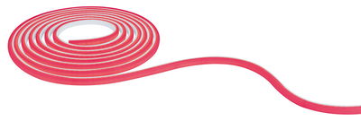 Red flexible LED strip light for decorative lighting and accent illumination in interiors.