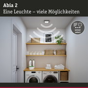 Abia 2 LED-Deckenleuchte in Grau mit Sensorfunktion für vielseitige Beleuchtung im Waschraum