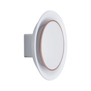 Runder weißer LED-Wandeinbauleuchte mit kupferfarbenem Rand für moderne Innenbeleuchtung
