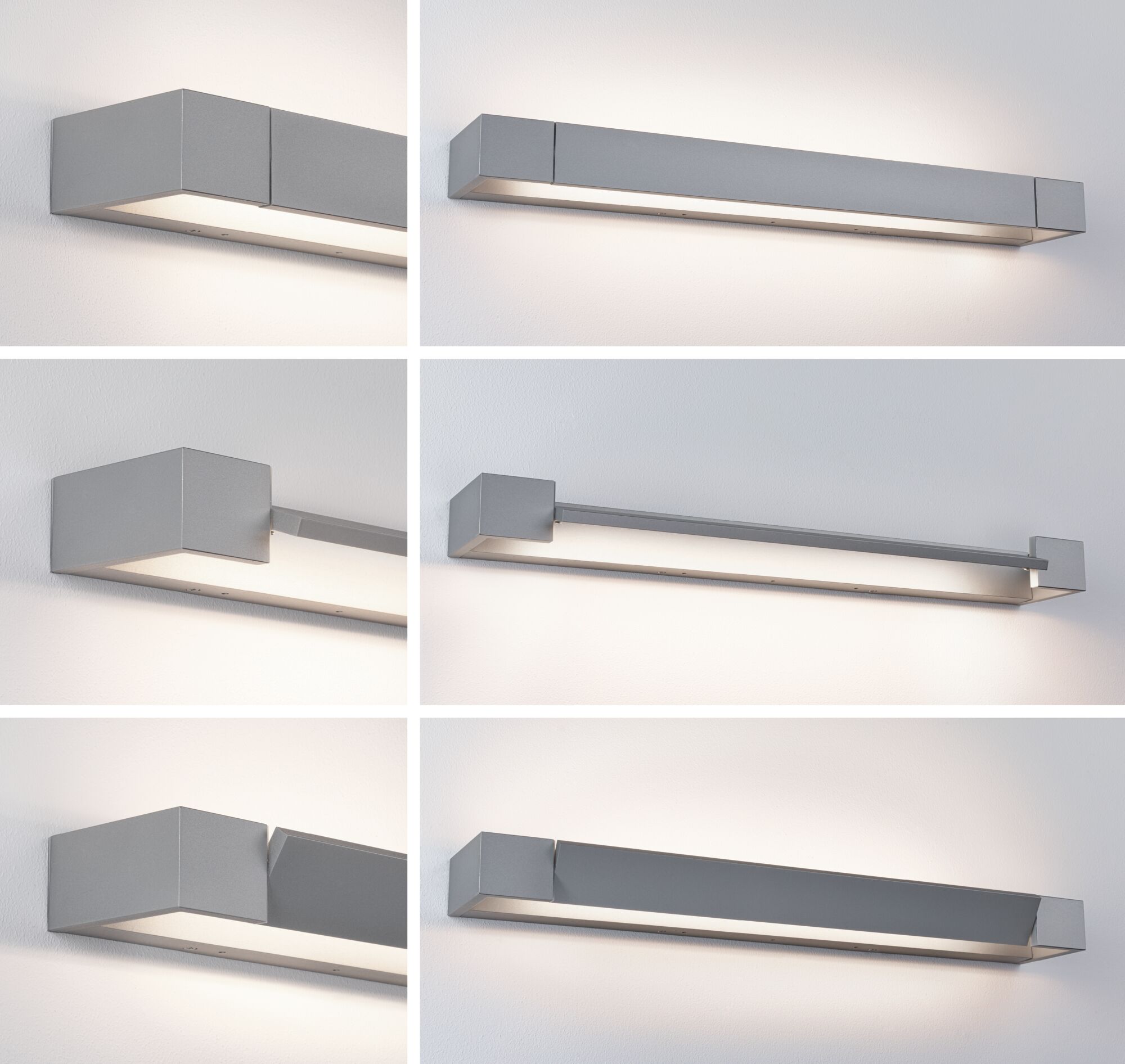 Selection Bathroom LED Wandleuchte Lucille IP44 2700K 1300lm 230V 17W dimmbar Alu matt