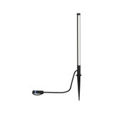 Black LED garden spike light with cable for outdoor lighting in modern design
