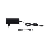 Schwarzes Netzteil mit Kabel und Steckern für LED-Beleuchtung, elektrisches Zubehör für Innenräume