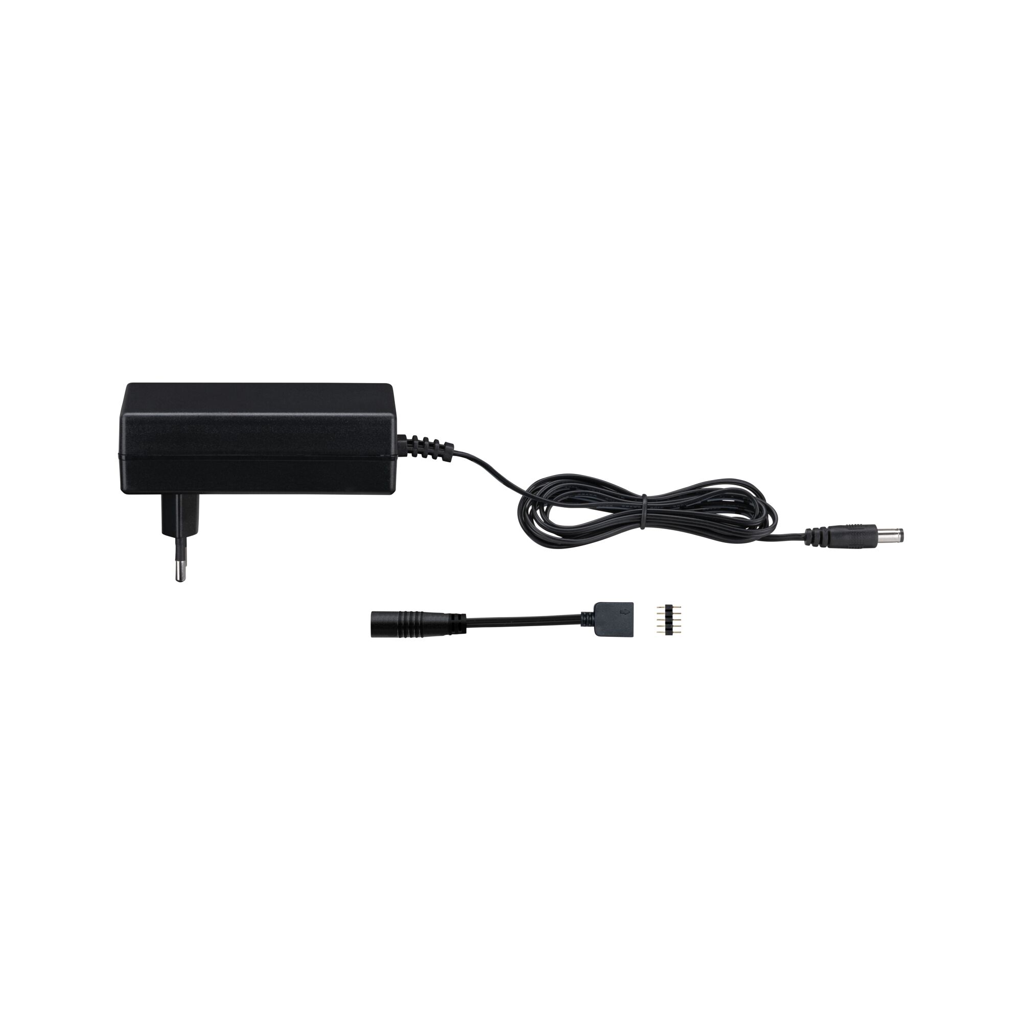 Power Supply Universal 230/24V 36VA Black Black power adapter with cable and connectors for LED lighting, electrical accessory for indoor use