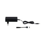 Schwarzes Netzteil mit Kabel und Steckern für LED-Beleuchtung, elektrisches Zubehör für Innenräume