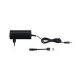 Schwarzes Netzteil mit Kabel und Steckern für LED-Beleuchtung, elektrisches Zubehör für Innenräume