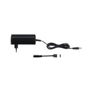 Black power adapter with cable and connectors for LED lighting, electrical accessory for indoor use