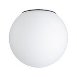 Plafonnier rond en verre blanc avec bord noir, éclairage LED intérieur moderne