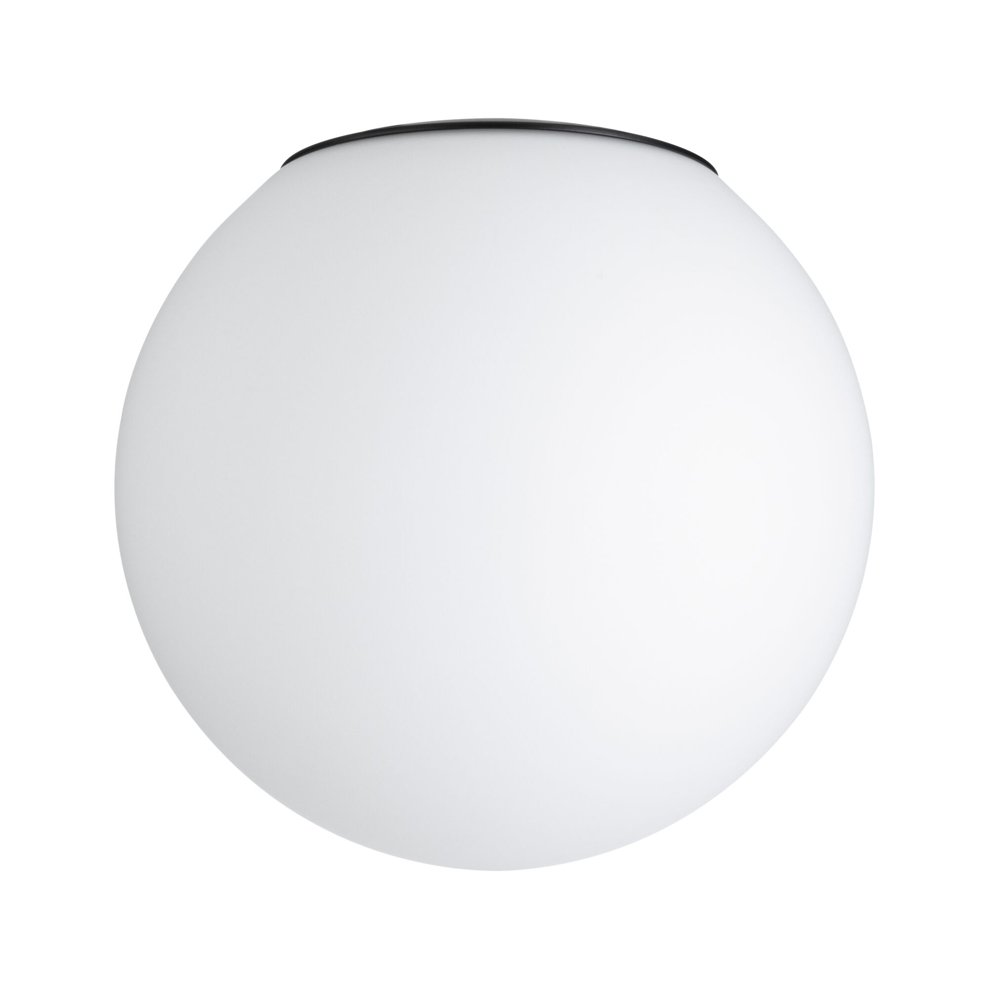 Selection Bathroom Plafonnier Gove Verre de rechange Noir mat/Satiné Plafonnier rond en verre blanc avec bord noir, éclairage LED intérieur moderne
