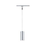 Modern silver aluminum pendant light with cylindrical design for stylish indoor lighting