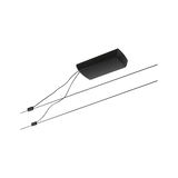 Black cable pendant with rectangular plastic ceiling mount for modern LED lighting solutions