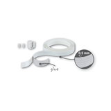 White adhesive tape 0.5 mm thick with glue surface, accessory for LED strip installation