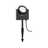 Projecteur LED de jardin noir avec piquet en plastique pour éclairage extérieur et jardin