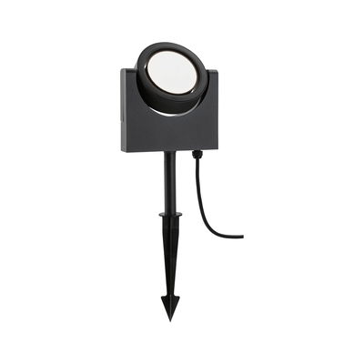 Projecteur LED de jardin noir avec piquet en plastique pour éclairage extérieur et jardin