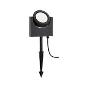 Projecteur LED extérieur noir en métal avec piquet pour éclairage de jardin et extérieur