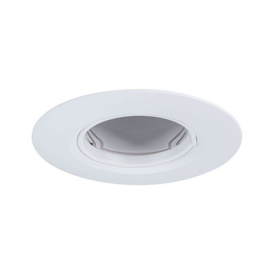 White plastic recessed spotlight with adjustable insert for flexible LED lighting solutions