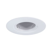 White plastic recessed spotlight with adjustable insert for flexible LED lighting solutions