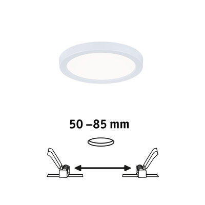Panneau LED rond blanc avec taille d'installation réglable 50-85 mm pour éclairage de plafond moderne