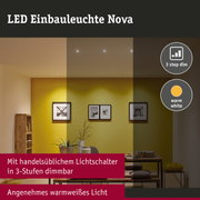 LED Einbauleuchte 3-Step-Dim Nova Coin starr IP44 rund 78mm Coin 6W 470lm 230V dimmbar 2700K Eisen gebürstet
