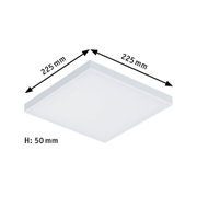 Weißes quadratisches LED-Panel mit 225 mm Kantenlänge und 50 mm Höhe für moderne Beleuchtung