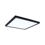 Black square LED ceiling light with white diffuser for modern room lighting